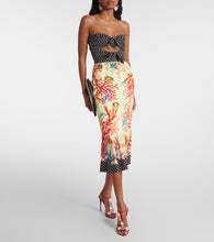 Dolce&Gabbana Capri printed silk-blend midi skirt