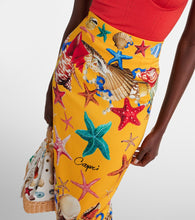 Dolce&Gabbana Capri printed silk-blend midi skirt