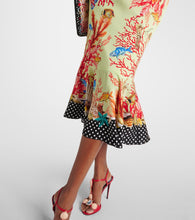 Dolce&Gabbana Capri printed silk-blend midi skirt