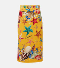 Dolce&Gabbana Capri printed silk-blend midi skirt - Dolce&Gabbana Capri印花真丝混纺中长裙