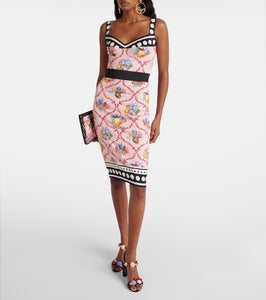 Dolce&Gabbana Capri printed silk-blend minidress