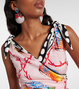 Dolce&Gabbana Capri printed silk-blend minidress