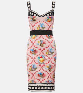 Dolce&Gabbana Capri printed silk-blend minidress