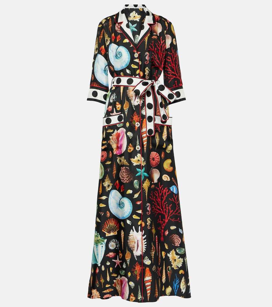 Dolce&Gabbana Capri printed silk satin robe. Dolce&Gabbana Capri印花真丝缎面睡袍