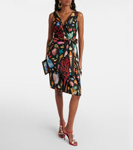 Dolce&Gabbana Capri printed tie-detail cotton midi dress