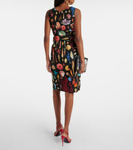 Dolce&Gabbana Capri printed tie-detail cotton midi dress