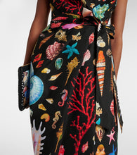 Dolce&Gabbana Capri printed tie-detail cotton midi dress