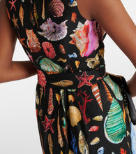 Dolce&Gabbana Capri printed tie-detail cotton midi dress