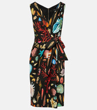 Dolce&Gabbana Capri printed tie-detail cotton midi dress. Dolce&Gabbana Capri印花系带棉质中长连衣裙