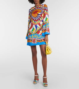 Dolce&Gabbana Carretto silk-blend minidress