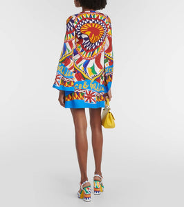 Dolce&Gabbana Carretto silk-blend minidress