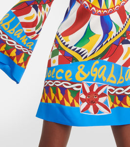 Dolce&Gabbana Carretto silk-blend minidress