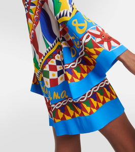Dolce&Gabbana Carretto silk-blend minidress