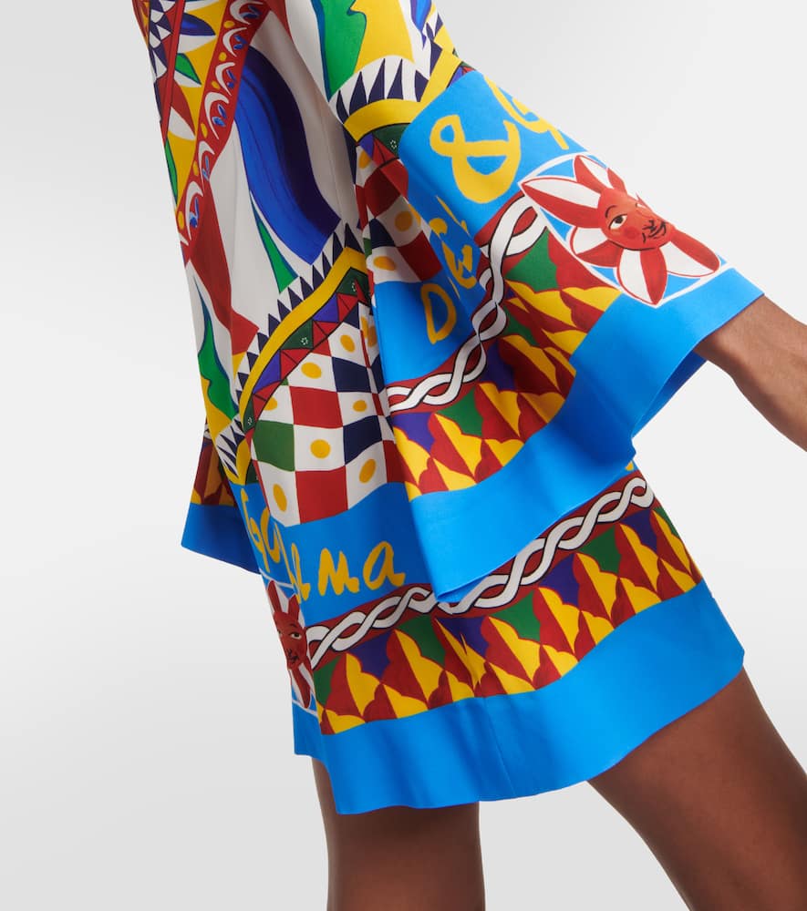 Dolce&Gabbana Carretto silk-blend minidress