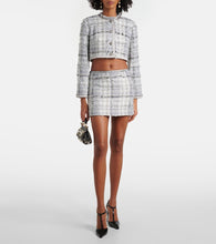 Dolce&Gabbana Checked cropped lam√É¬© tweed jacket