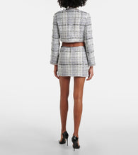 Dolce&Gabbana Checked cropped lam√É¬© tweed jacket