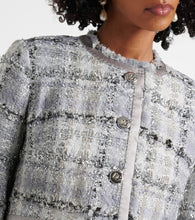 Dolce&Gabbana Checked cropped lam√É¬© tweed jacket