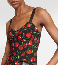 Dolce&Gabbana Cherry bustier midi dress