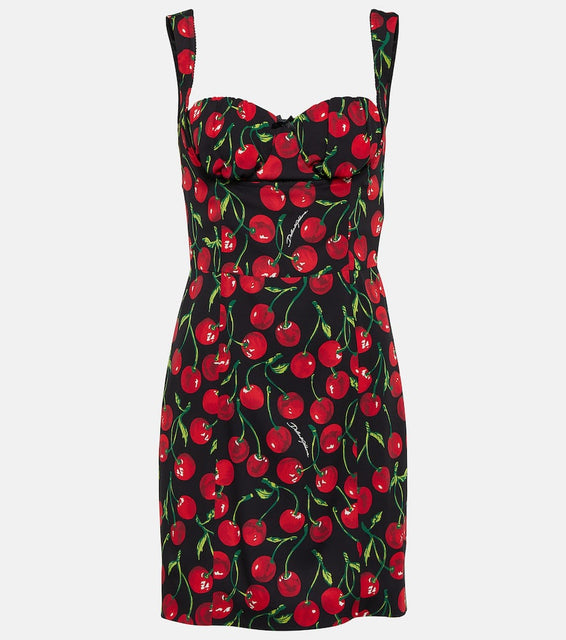Dolce&Gabbana Cherry charmeuse minidress