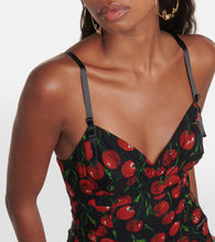 Dolce&Gabbana Cherry printed silk chiffon gown
