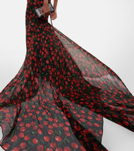 Dolce&Gabbana Cherry printed silk chiffon gown