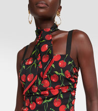 Dolce&Gabbana Cherry silk-blend midi dress
