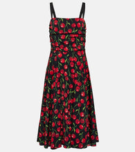 Dolce&Gabbana Cherry silk-blend midi dress