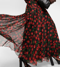 Dolce&Gabbana Cherry silk chiffon gown