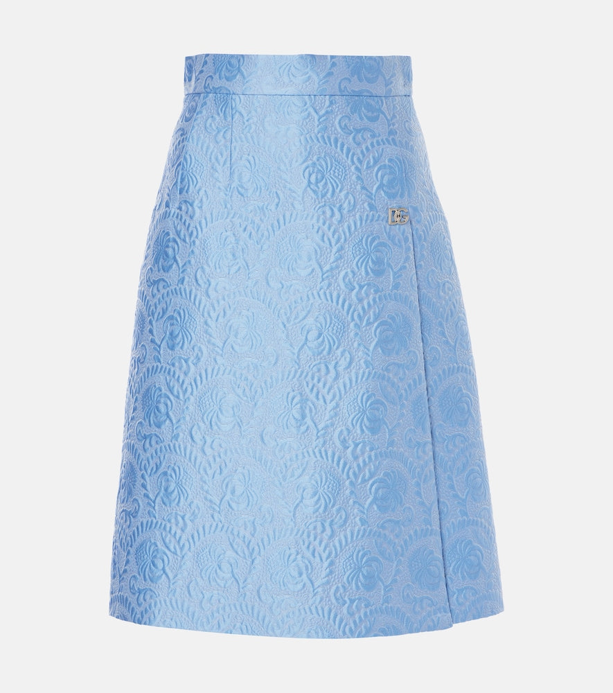 Dolce&Gabbana Cotton and silk-blend jacquard midi skirt - Dolce&Gabbana 棉丝混纺提花中长裙