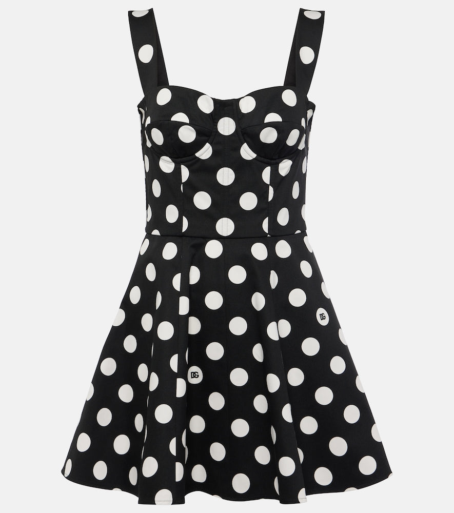 Dolce&Gabbana Cotton-blend minidress. Dolce&Gabbana 棉混纺迷你连衣裙