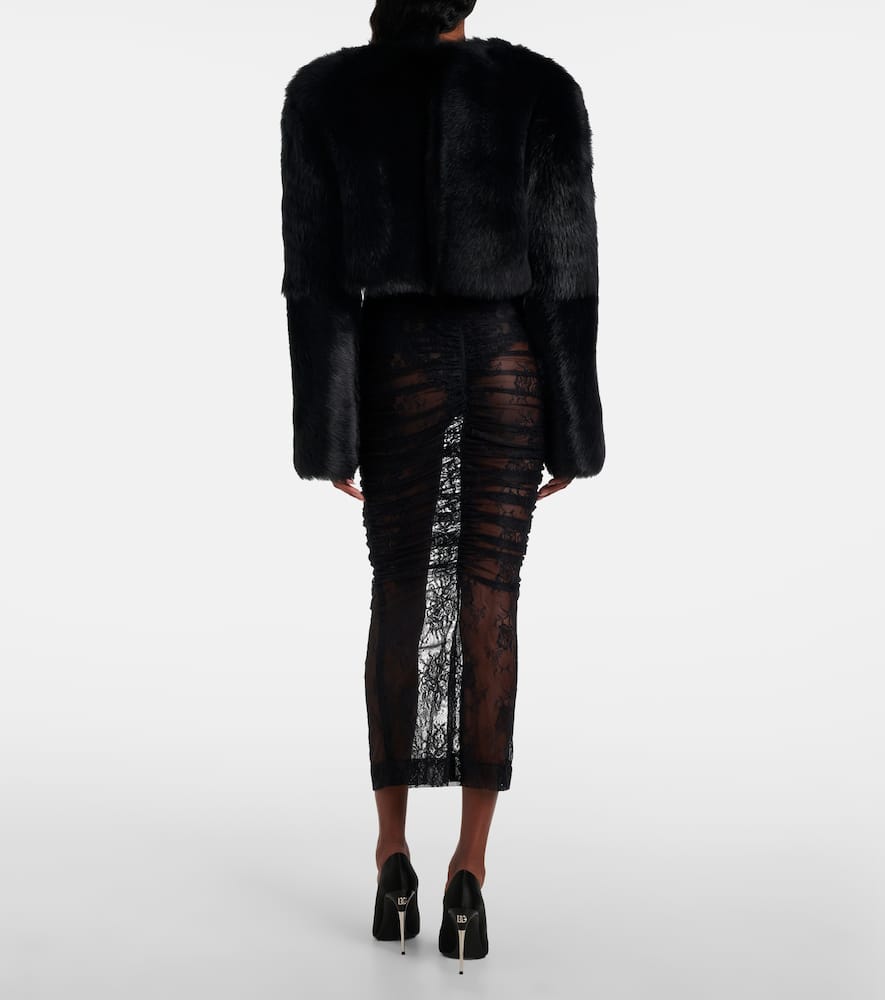 Dolce&Gabbana Cropped shearling jacket