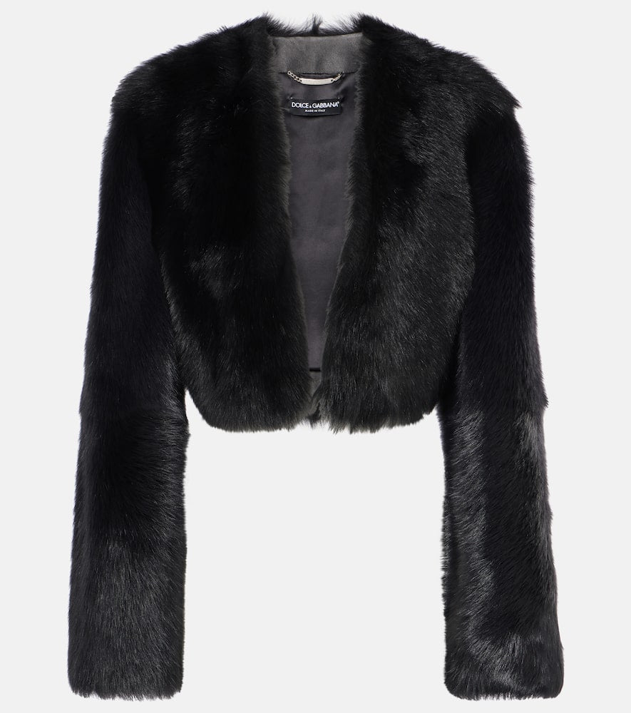 Dolce&Gabbana Cropped shearling jacket
