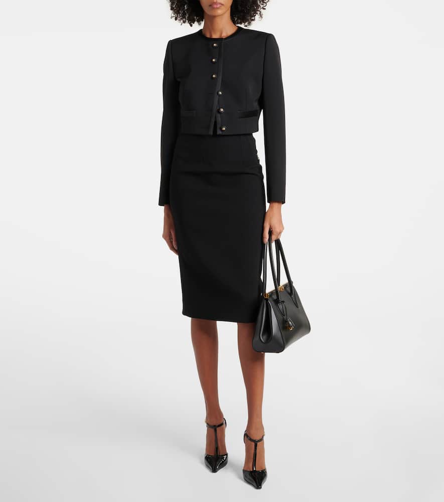 Dolce&Gabbana Cropped wool-blend jacket