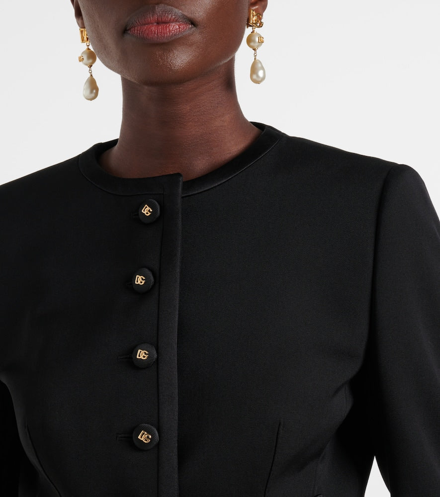 Dolce&Gabbana Cropped wool-blend jacket