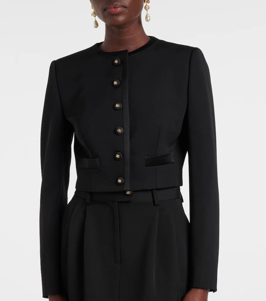 Dolce&Gabbana Cropped wool-blend jacket
