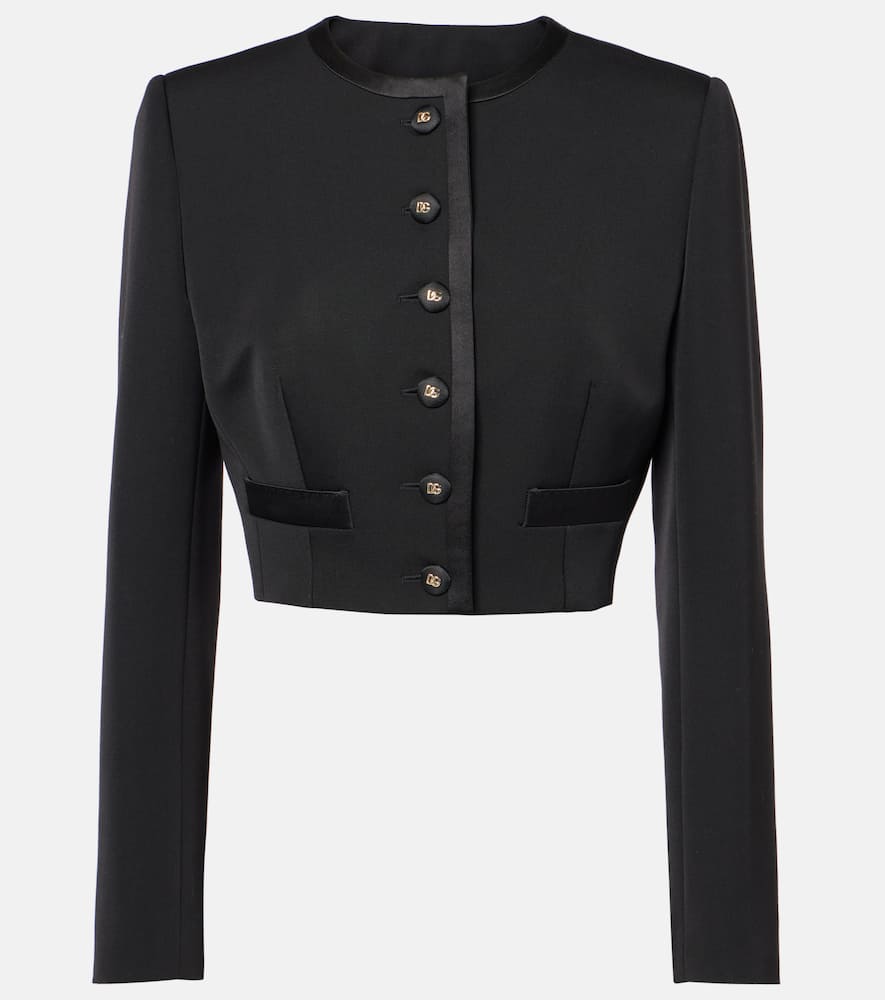 Dolce&Gabbana Cropped wool-blend jacket