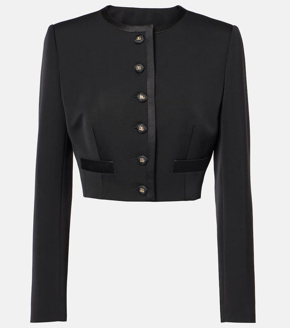 Dolce&Gabbana Cropped wool-blend jacket