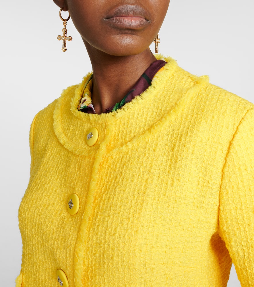 Dolce&Gabbana Cropped wool-blend tweed jacket