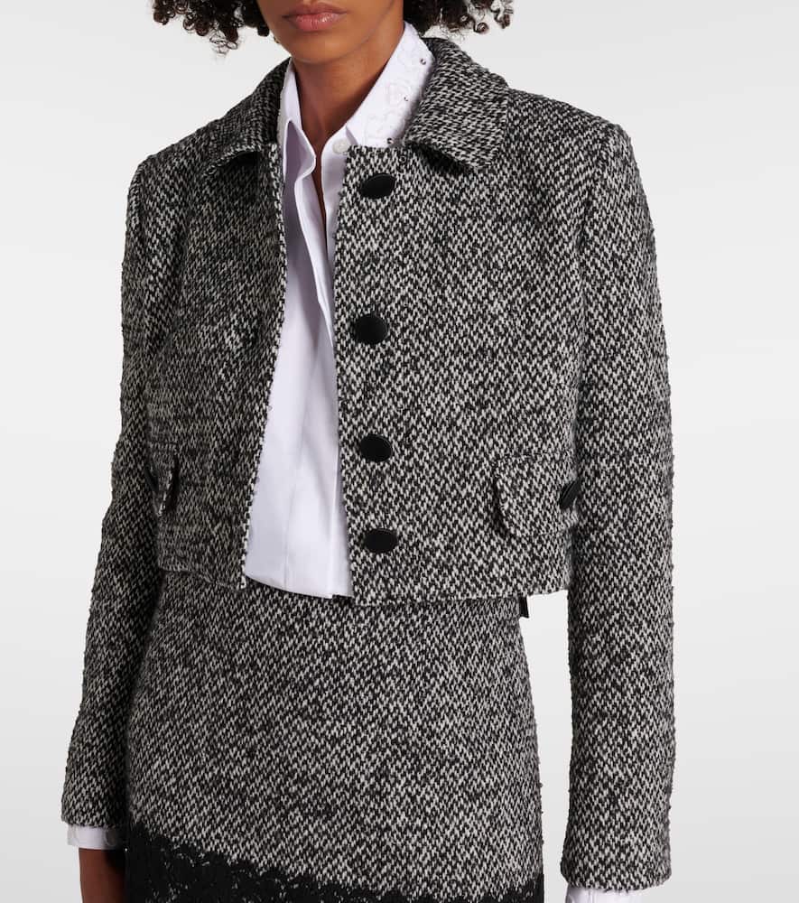 Dolce&Gabbana Cropped wool-blend tweed jacket