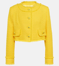 Dolce&Gabbana Cropped wool-blend tweed jacket