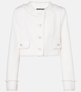 Dolce&Gabbana Cropped wool-blend tweed jacket