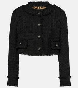 Dolce&Gabbana Cropped wool-blend tweed jacket