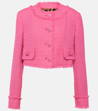 Dolce&Gabbana Cropped wool-blend tweed jacket