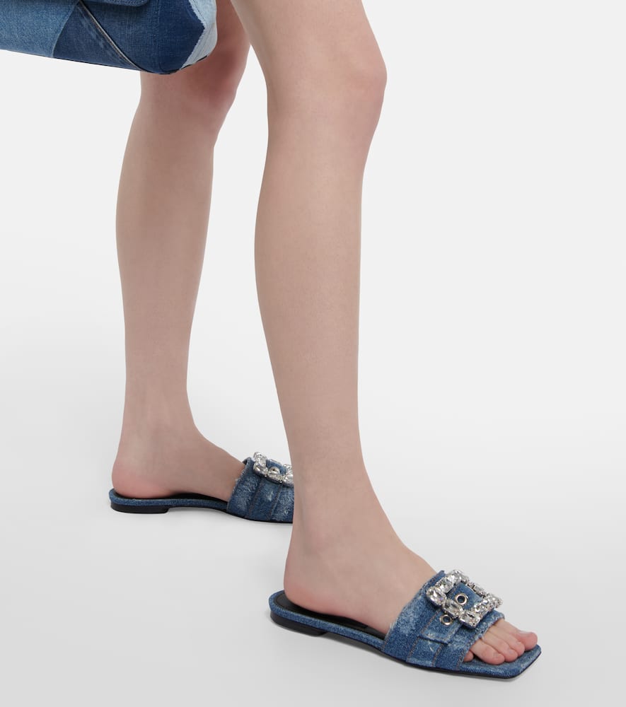 Dolce&Gabbana Crystal-embellished denim sandals