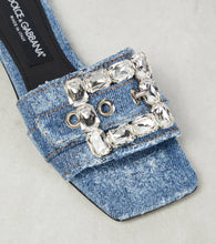 Dolce&Gabbana Crystal-embellished denim sandals
