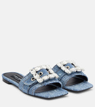 Dolce&Gabbana Crystal-embellished denim sandals