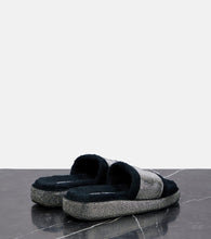 Dolce&Gabbana Crystal-embellished terrycloth slides