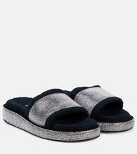 Dolce&Gabbana Crystal-embellished terrycloth slides