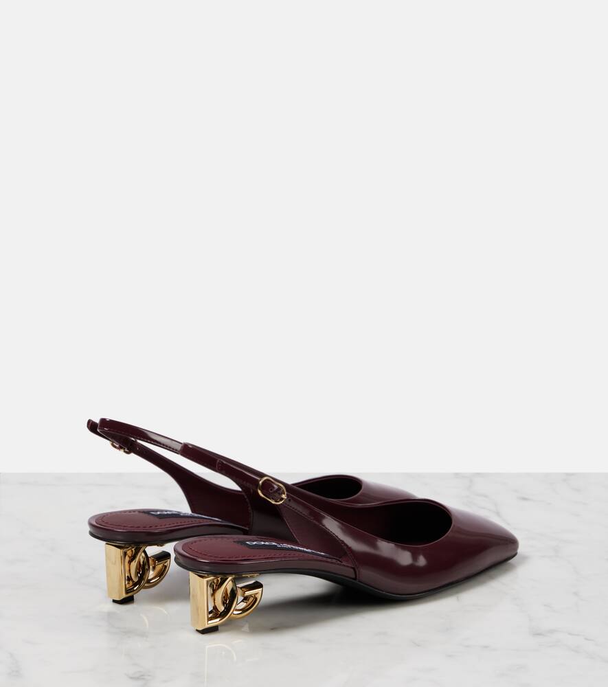 Dolce&Gabbana DG 40 patent leather slingback pumps