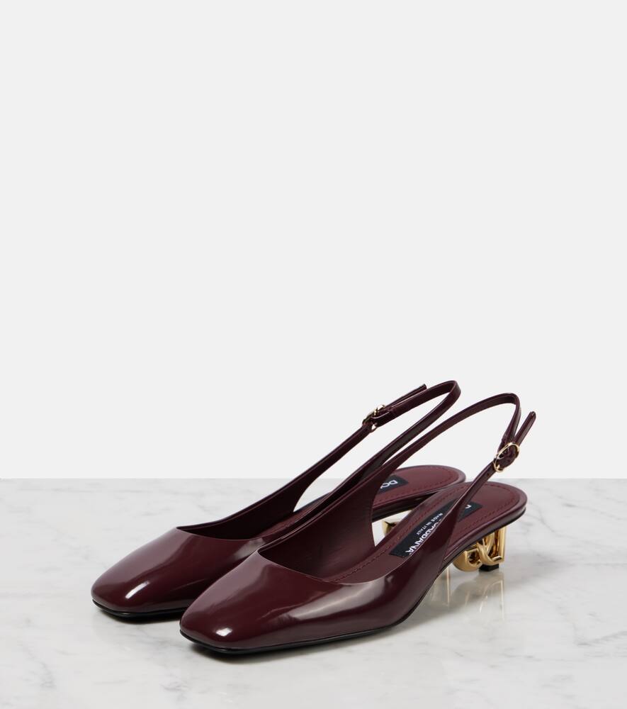 Dolce&Gabbana DG 40 patent leather slingback pumps